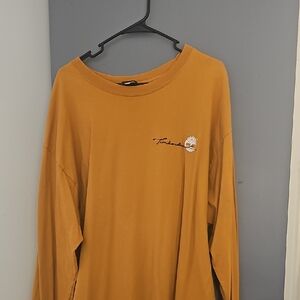 Timberland Mustard Long Sleeve Logo Tee